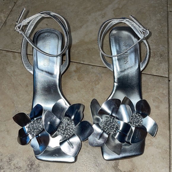 DREAM PAIRS Women's Flower Wedding Heels Cute Square Toe Size 7.5 - Picture 7 of 11